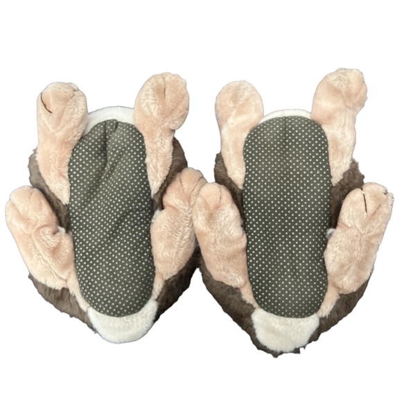 Novelty Plush Women's Faux‎ Fur Brown Bunny Rabbit Slippers Sz. 5-6 - Picture 4 of 5